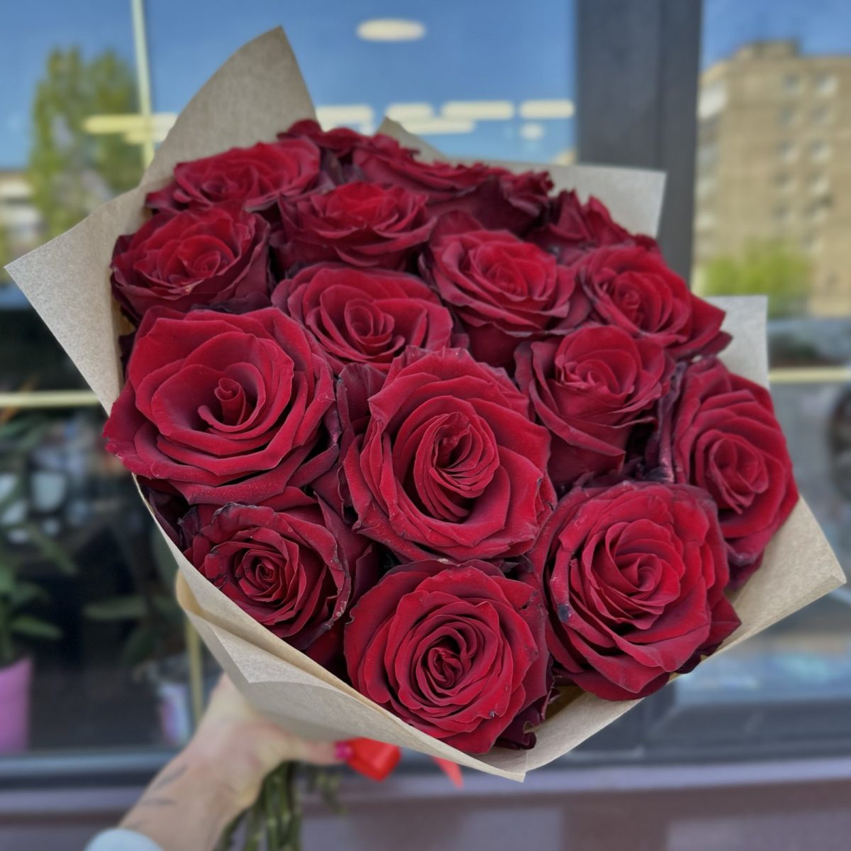 Букет из 17 эквадорских роз — изображение 1