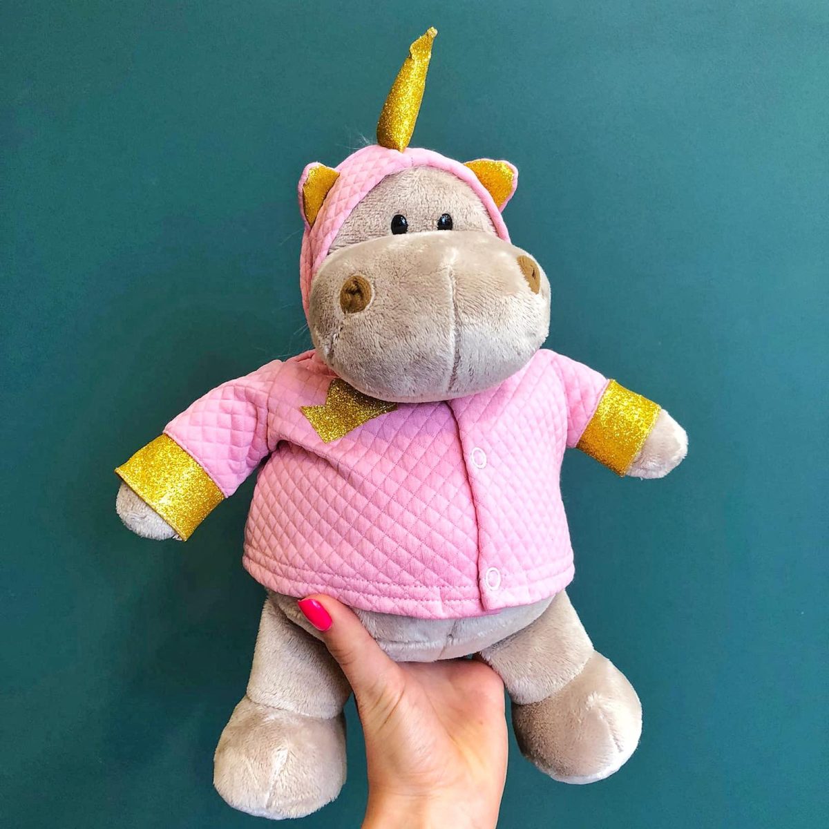 Мягкая игрушка Бегемот Единорог 20 см — изображение 1