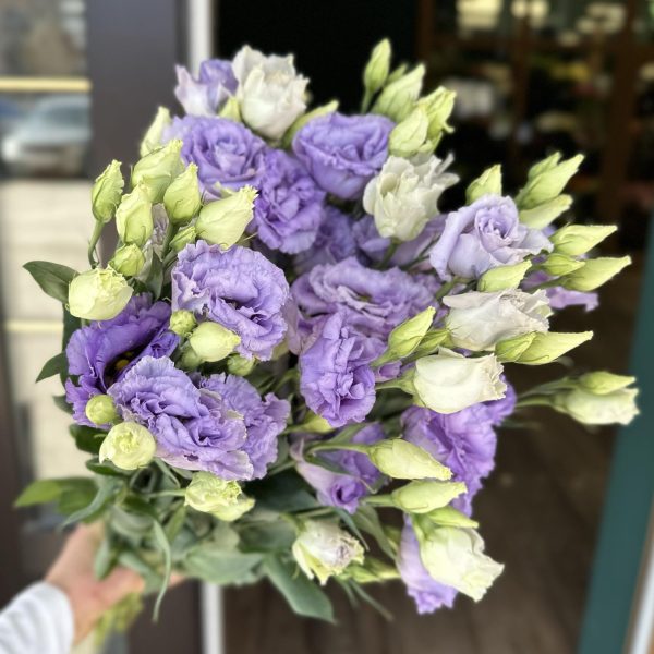 Букет из 5 лавандовых эустом