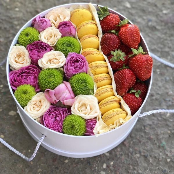 Композиция в шляпной коробке Солнечный лучик