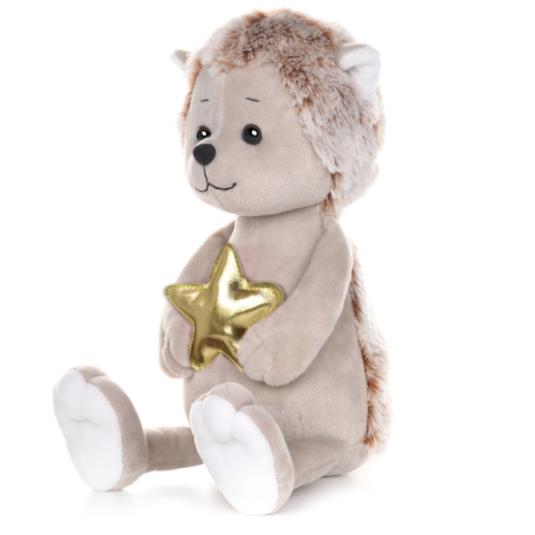 Мягкая Игрушка Романтичный Ежик с Золотой Звездочкой