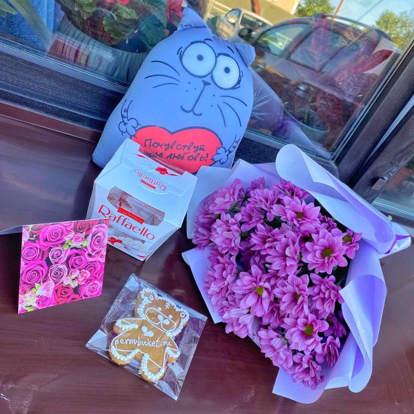 Супер-комбо Нежность Букет + мягкая игрушка